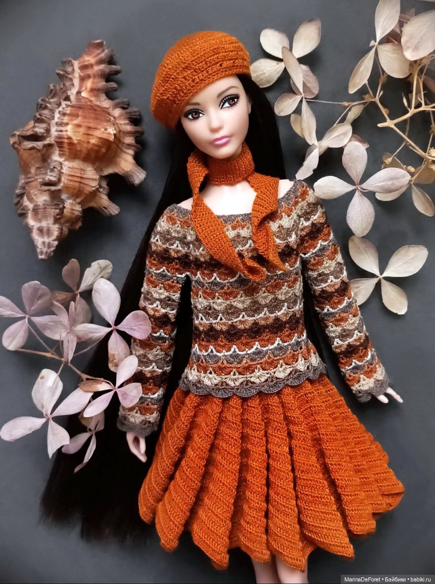 Вязаная одежда для кукол - часть двадцать вторая