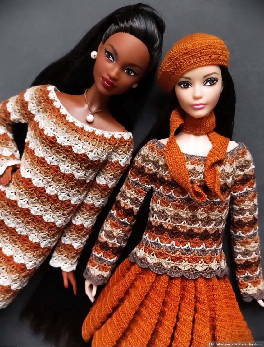 Вязаная одежда для кукол - часть двадцать вторая
