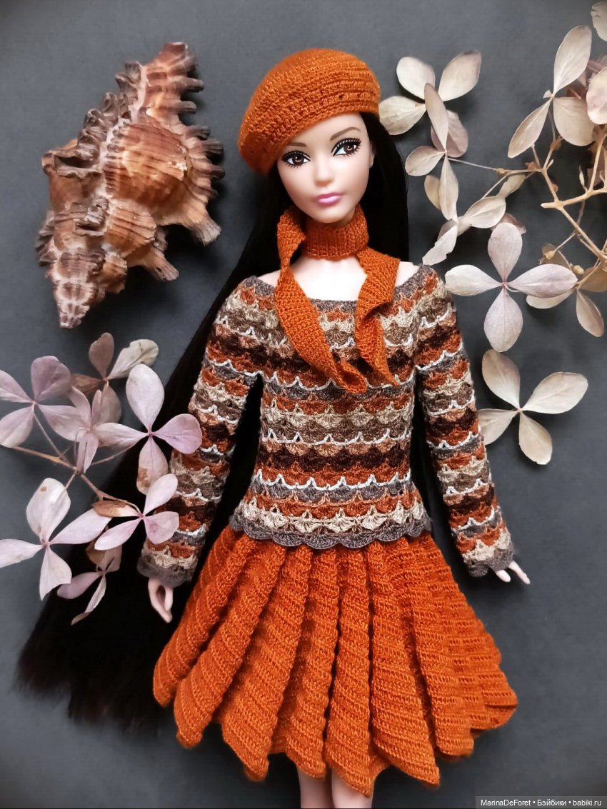 Вязаная одежда для кукол - часть двадцать вторая