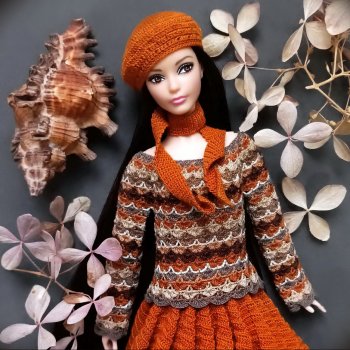 Вязаная одежда для кукол - часть двадцать вторая