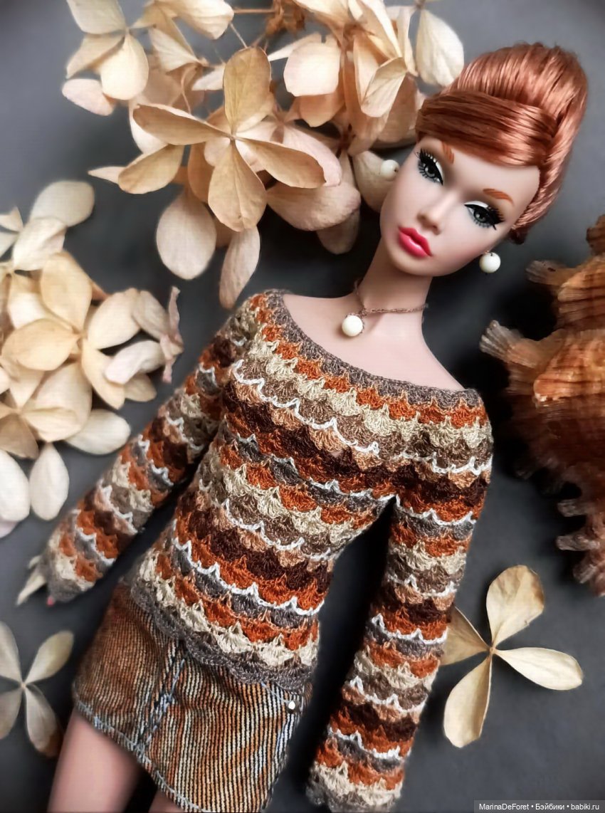 Вязаная одежда для кукол - часть двадцать вторая