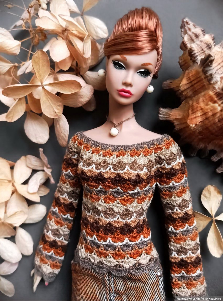Вязаная одежда для кукол - часть двадцать вторая