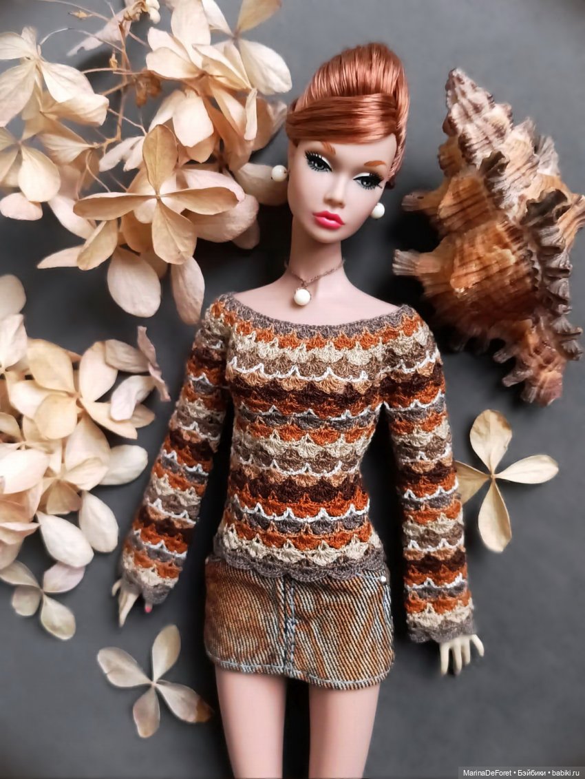 Вязаная одежда для кукол - часть двадцать вторая