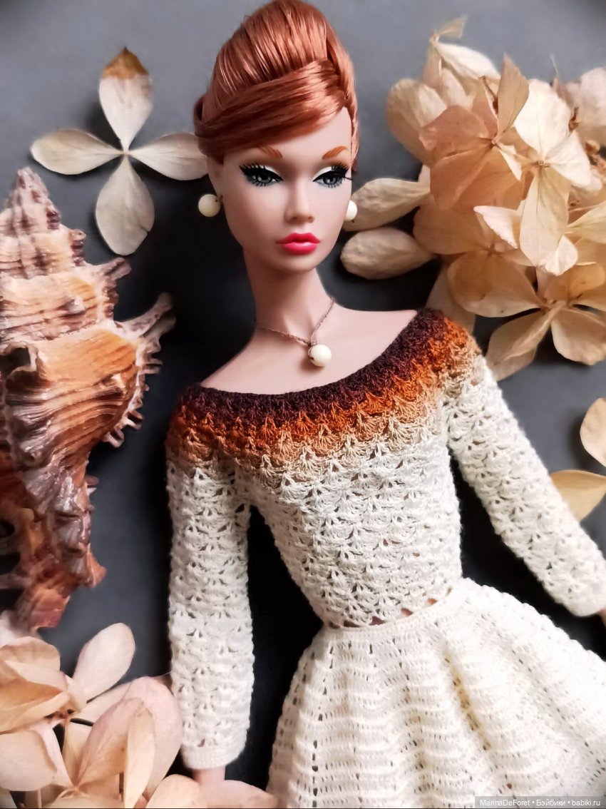 Вязаная одежда для кукол - часть двадцать третья - снова платья (фото 4)