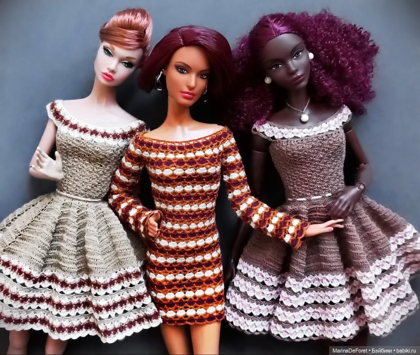 Вязаная одежда для кукол - часть двадцать четвёртая - выбор в пользу элегантности