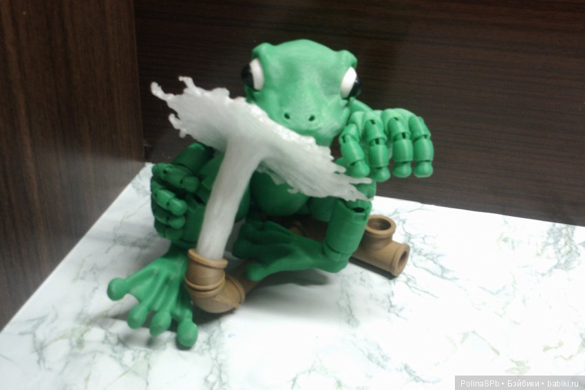 3 D печать: шарнирная лягушка БЖД "Фрогги", Froggy by loubie