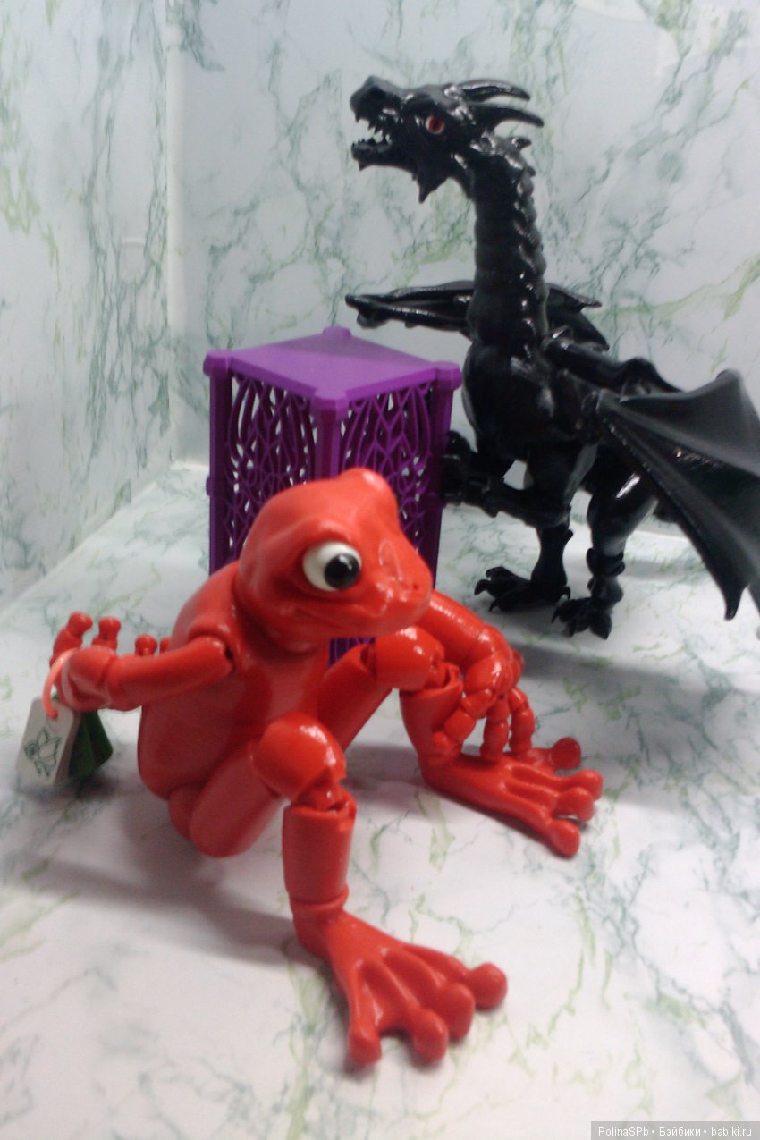 3 D печать: красная шарнирная лягушка БЖД (фото 2)