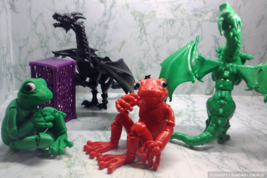 3 D печать: красная шарнирная лягушка БЖД (фото 3)