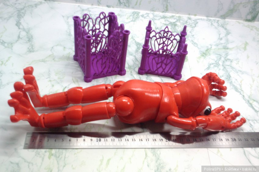 3 D печать: красная шарнирная лягушка БЖД (фото 4)