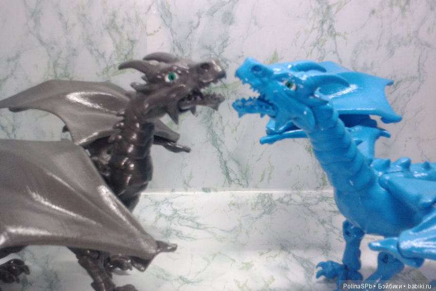 Эксперимент с цветом драконов продолжается, 3 D печать из пластика: ГОЛУБОЙ ДРАКОН (фото 3)