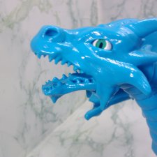 Эксперимент с цветом драконов продолжается, 3 D печать из пластика: ГОЛУБОЙ ДРАКОН