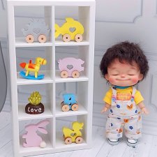 Белый стеллаж Икеа для кукол Ob11 и формата 1/8