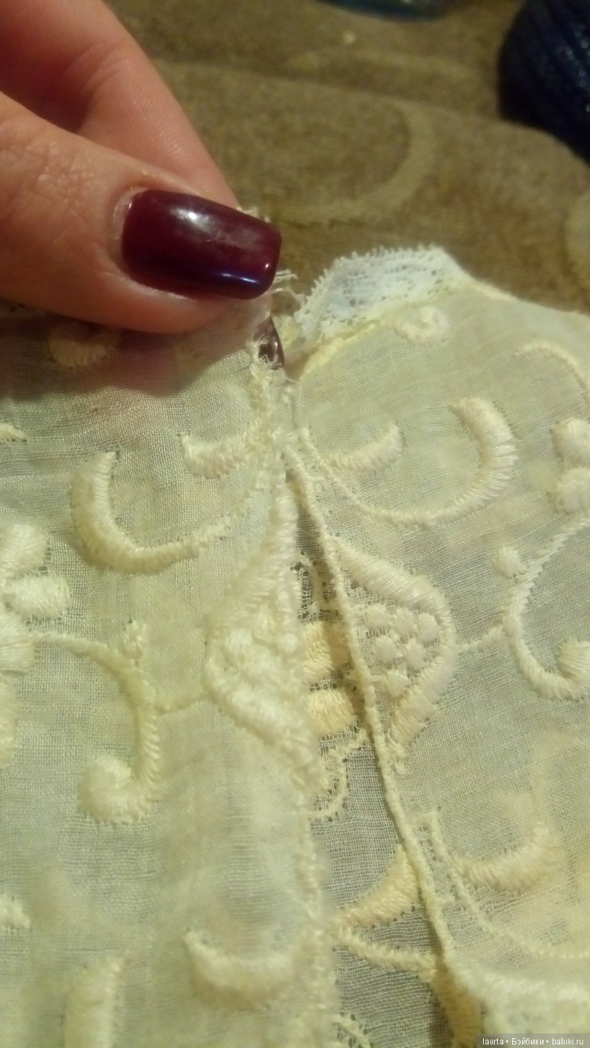 Полочки спинки. Обработка похоже зигзаг