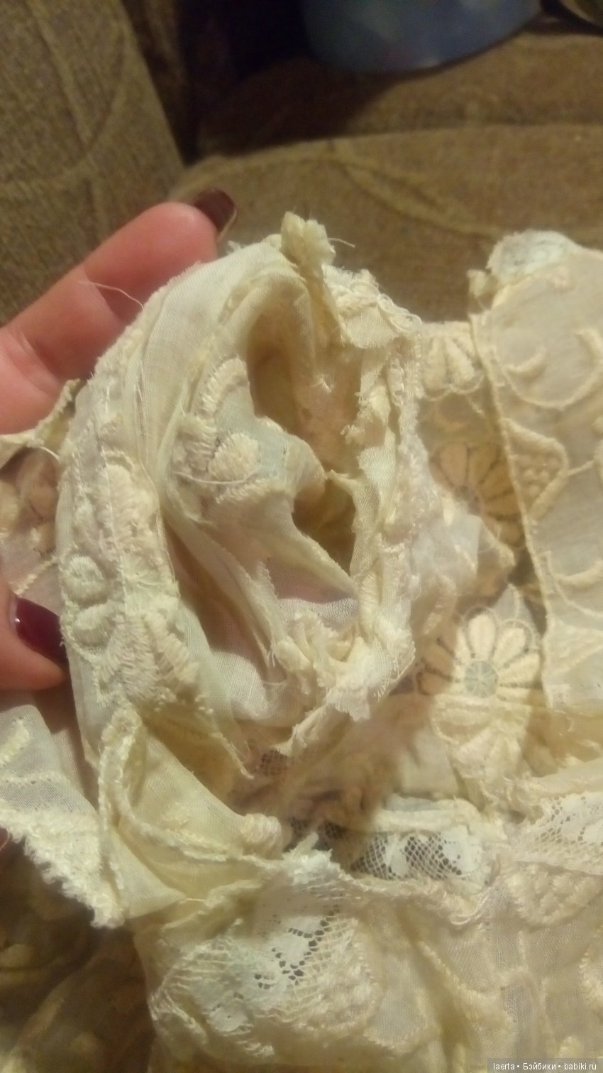 Пройма изнанка. Зигзага нет