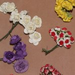Цветы для создания букетов для кукол или декора диорамы