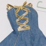 Джинсовое платье на барби