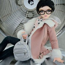 Кукла БЖД (BJD) - Дубленка розовая для Minifee и других 1/4 кукол ...