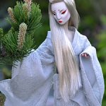 Роскошное серое кимоно для кукол А. Пушкиной