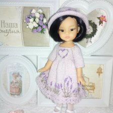 Платье и шляпка для куклы Паола Рейна Мини, мини Паолы