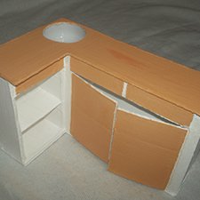 Кухонная тумба из картона