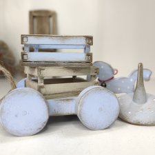 Деревянные тележки,ящики с игрушками) Миниатюра)
