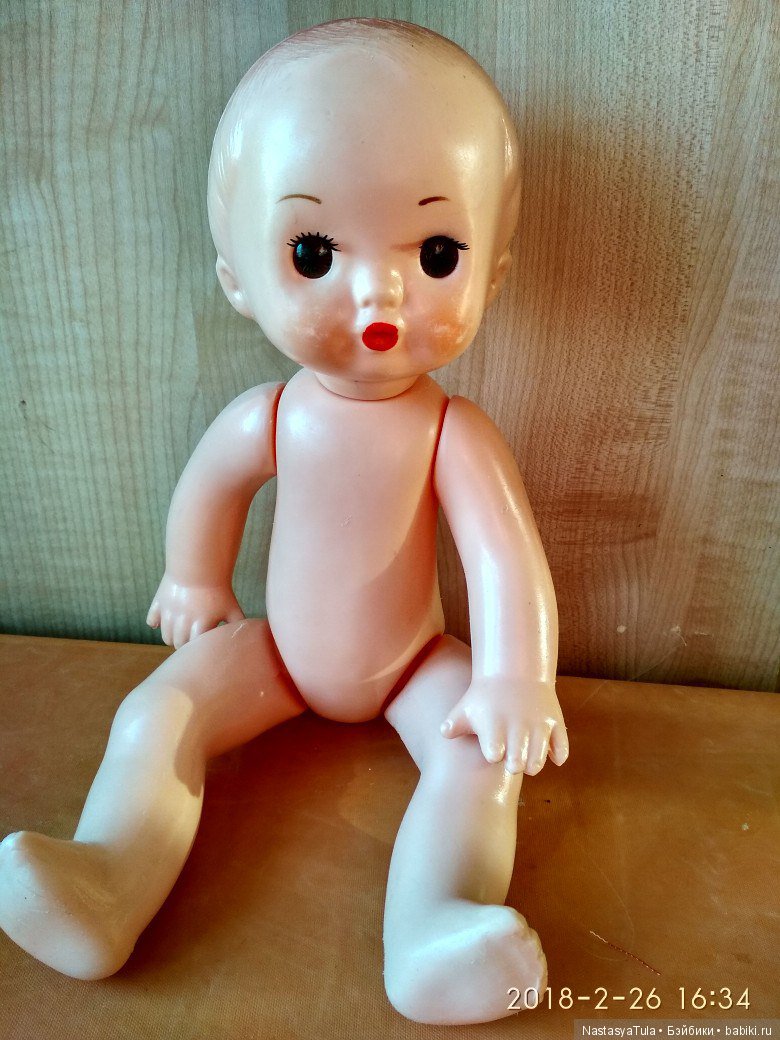 Перетяжка резинки в советской пластмассовой кукле
