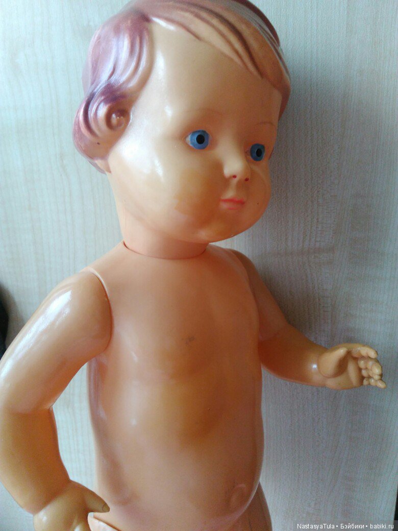 Перетяжка резинки у целлулоидной куклы