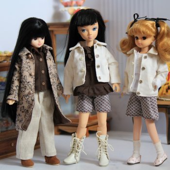 Коллекция одежды на небольших девочек "Шоколад и молоко"