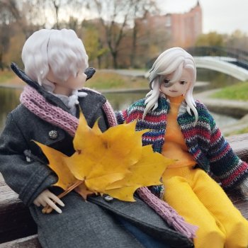 Осенний выгул песиков