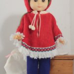 Винтажная немецкая кукла Черепашка в ромбе в родной одежде