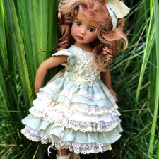 Платье  "НЕЖНОСТЬ" в стиле шебби шик. На рост 32-37см.