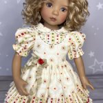 Платье в стиле шебби шик для Little Darling и аналогичных кукол ростом 30-35см