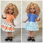 Универсальное платье для кукол ростом 30-32см , две расцветки !
