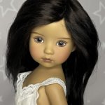 Парик натуральный черный 7/8 для Little Darlings