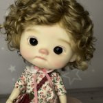 Парик натуральный для BJD1/6 Q-baby, обхват головы 25см