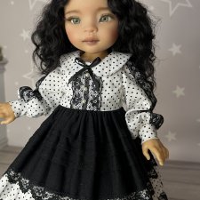 Чёрно- белый комплект одежды для Паола Рейна и аналогичных кукол ❗️