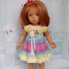 Платье для куклы ростом 33 см