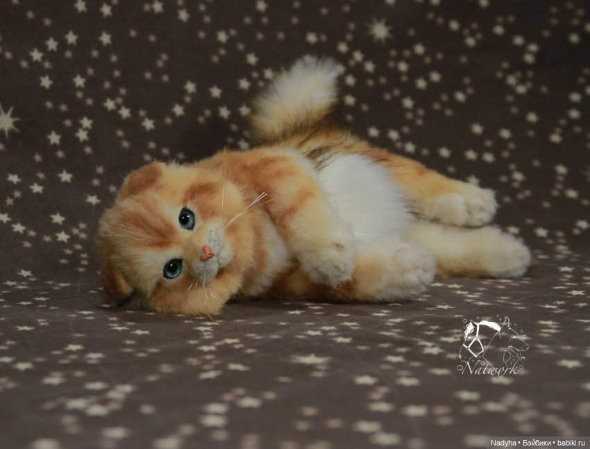 Реалистичная мягкая игрушка котенок (фото 2)