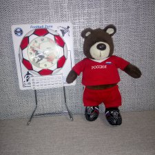 Лот для маленьких любителей футбола!! Часы+медведь-футболист!