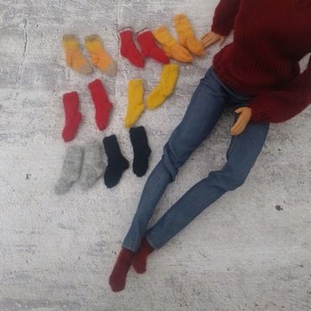 МК: носки для Barbie, Интегрити и аналогичных кукол