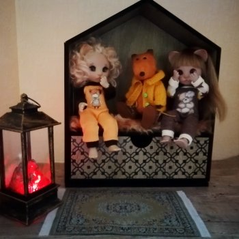 Катя, Котя, Лисёнок и страшные сказки.