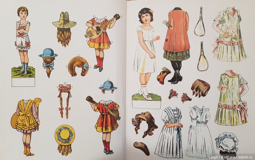 Викторианские наряды бумажных кукол
