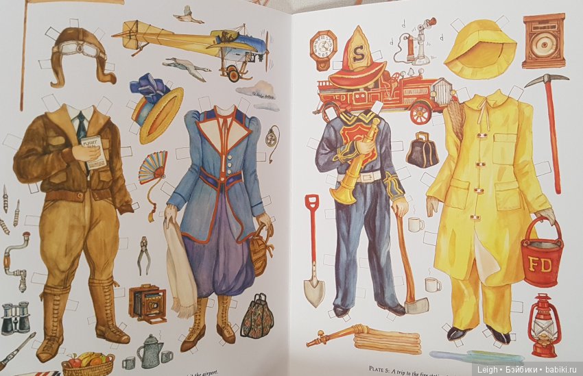 Викторианские наряды бумажных кукол