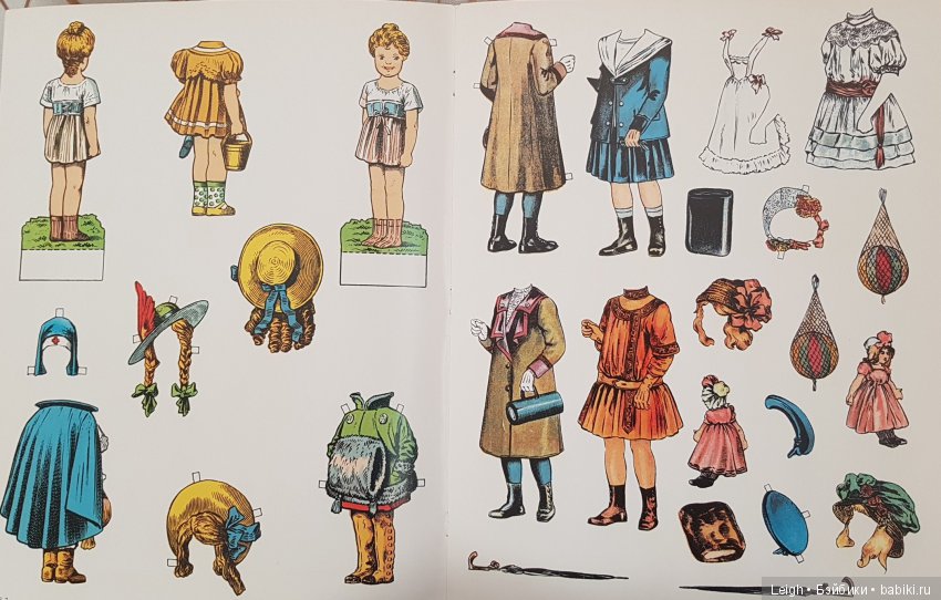 Викторианские наряды бумажных кукол