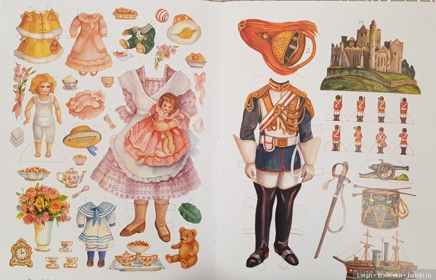 Викторианские наряды бумажных кукол