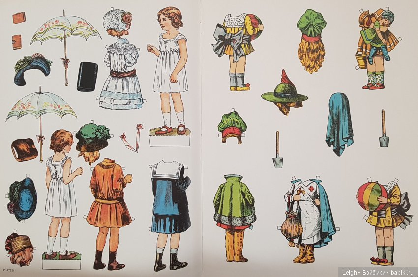 Викторианские наряды бумажных кукол (фото 9)