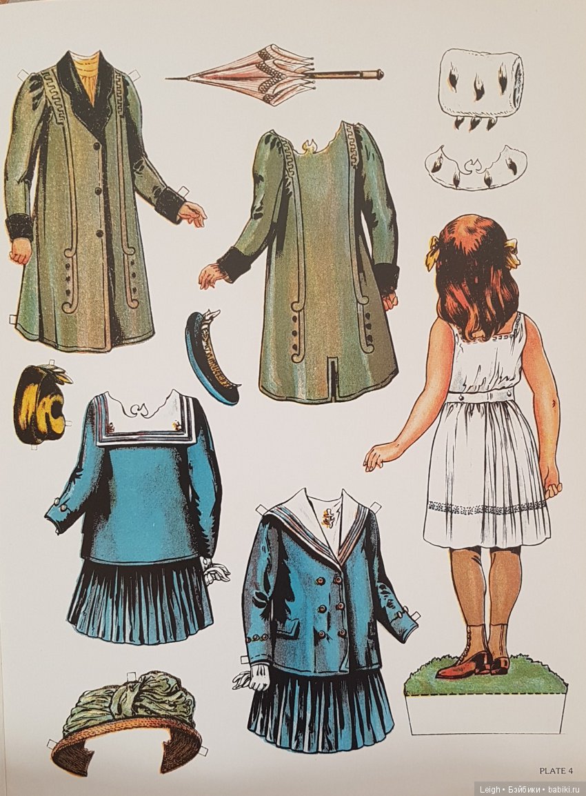 Викторианские наряды бумажных кукол (фото 8)