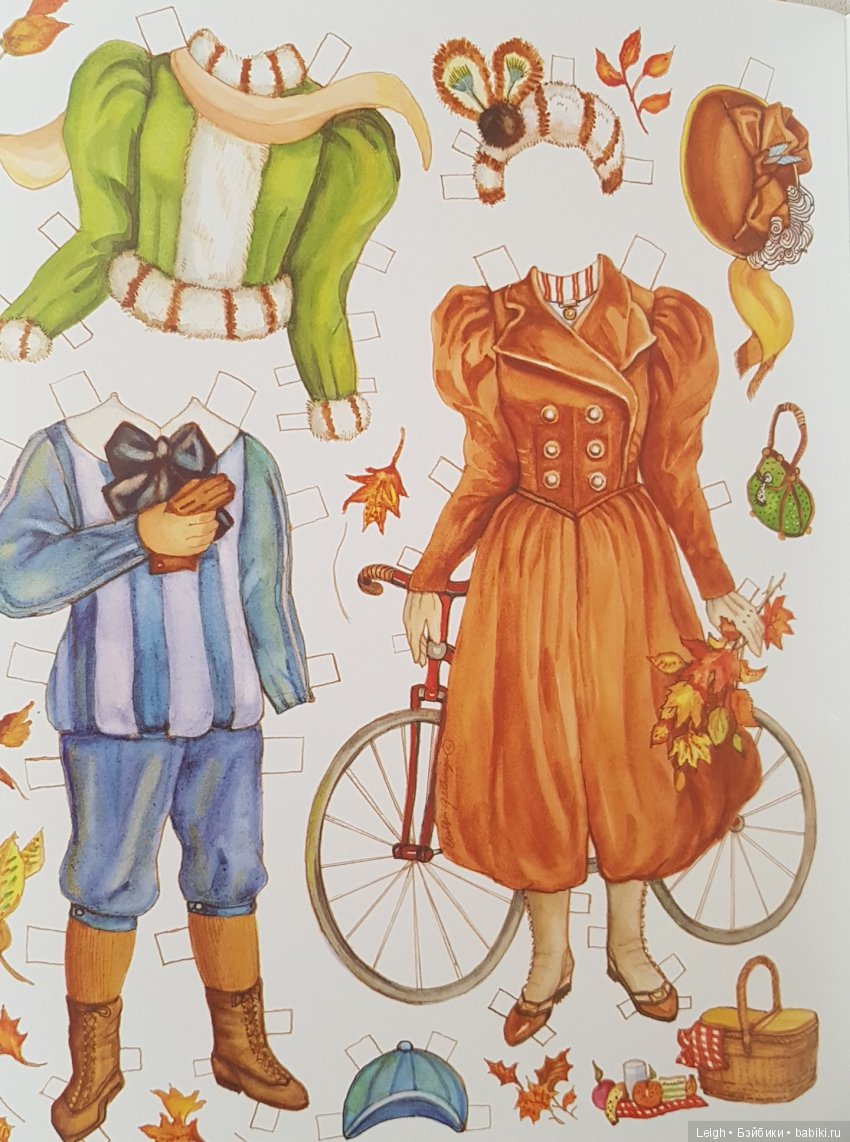 Викторианские наряды бумажных кукол