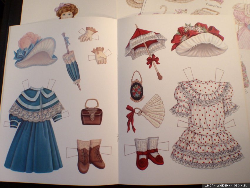 Викторианские наряды бумажных кукол