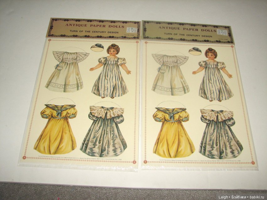 Викторианские наряды бумажных кукол